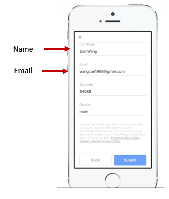 Facebook mobile lead ad