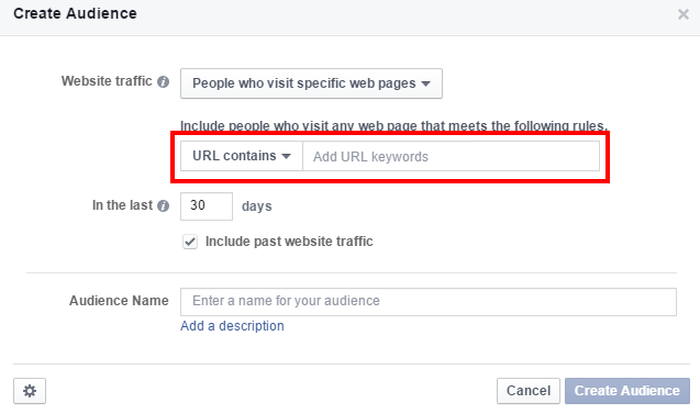 facebook-custom-audience-specific-web-pages