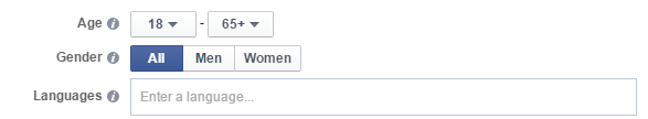 setting age range facebook ads
