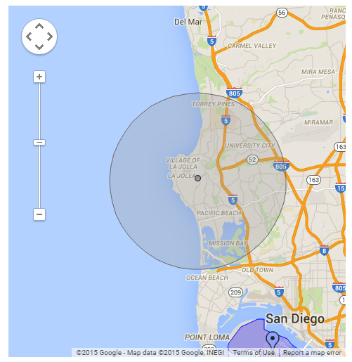 Google Ads Radius Targeting Example