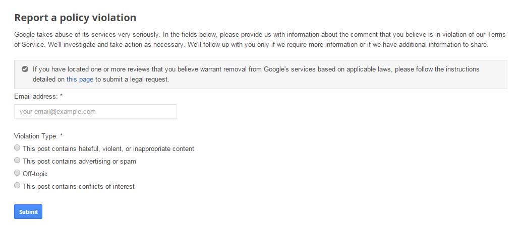 google-review-policy-violation