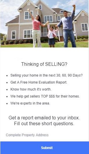 Real Estate Facebook Ad: Lead Ad Form 