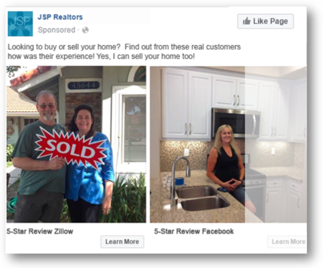 Facebook Testimonial Ad - Real Estate