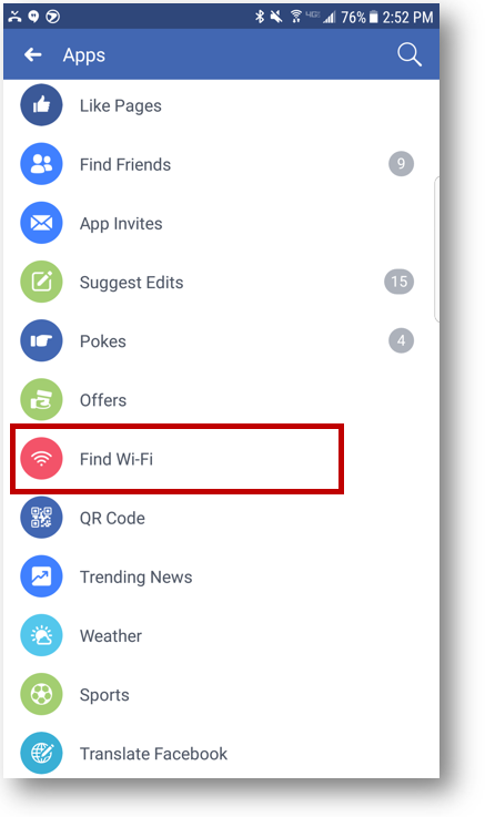 facebook free wifi locator on smartphone ii