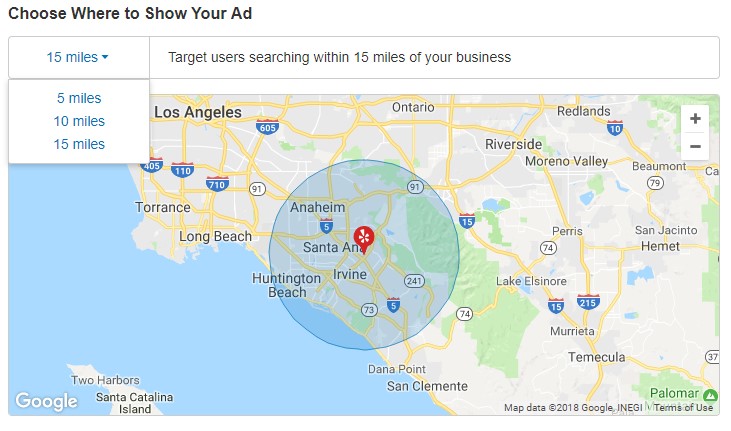 Yelp Ads Geo Targeting Options For A Salon Business