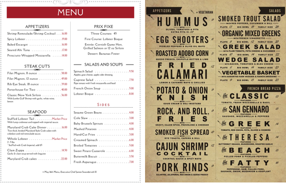 online restaurant menu