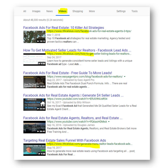 ranking embedded videos in google 