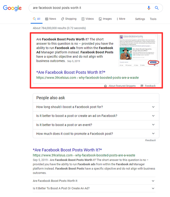 Zero Rank - Google Featured Snippet