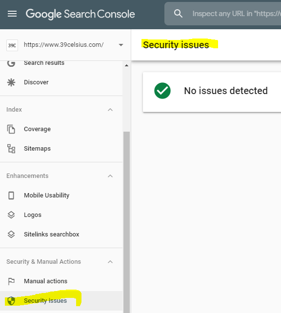 Google Search Console Security Issues