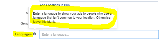 Facebook Ad Language Targeting