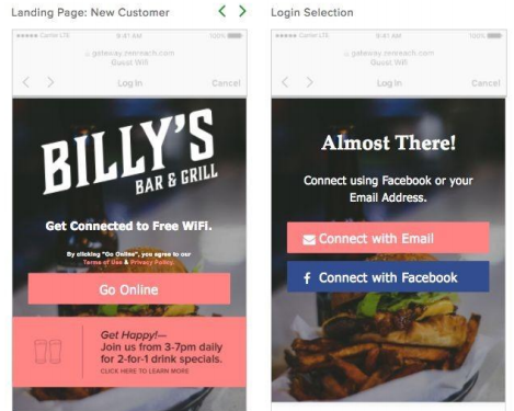 Restaurant Free WiFi Portal Login