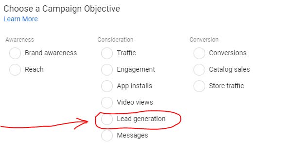 facebook's 11 campaign objectives