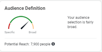 Facebook ad audience size Manhattan NYC