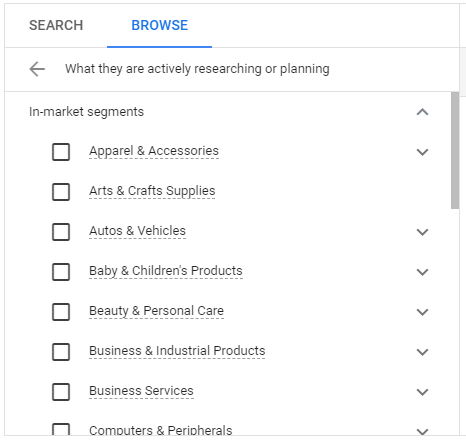Google Ads Targeting In-Market Audiences Google Ads Targeting In-Market Audiences
