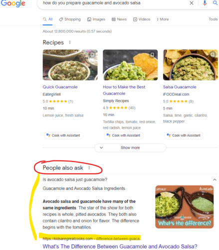 people also ask in Google search results page