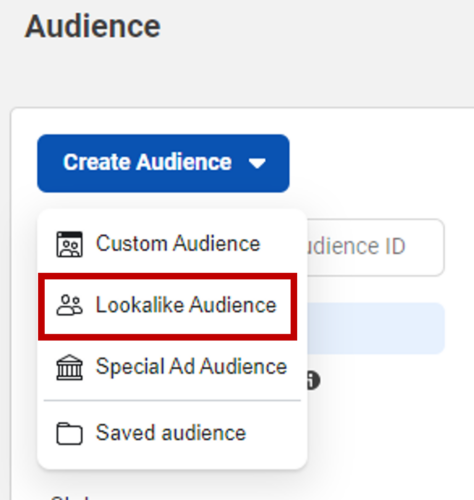 Creating a Lookalike Audience in Facebook