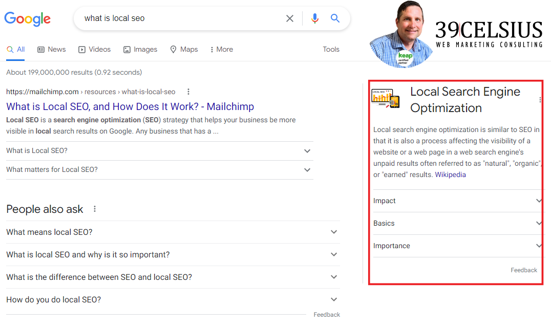 Knowledge Panel Results in Google SERP Knowledge Panel Results in Google SERP
