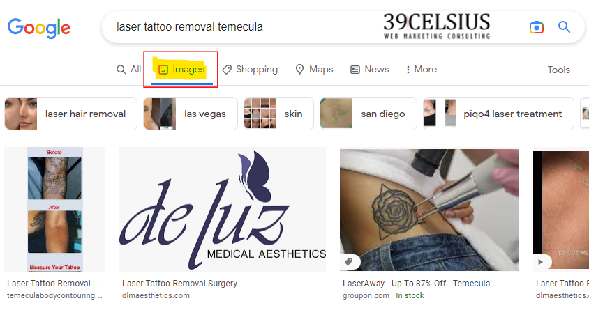 Medical Spa SEO - Ranking Images in Google