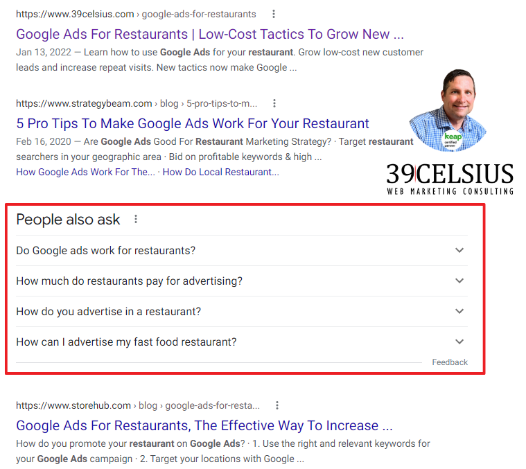 People Also Ask Feature Showing in Google SERP
