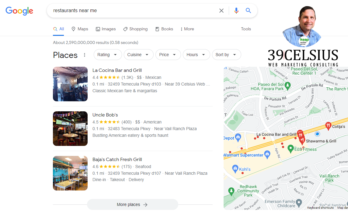 Restaurant Near Me Local Pack Listing Restaurant Near Me Local Pack Listing