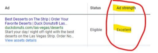 Example of High Relevance Google Ad