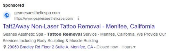 Google Ads and Landing Page Alignment - Bad Ad Example
