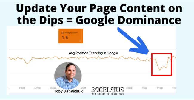 Google Search Console for SEO - Finding Pages That Dip on Avg Position