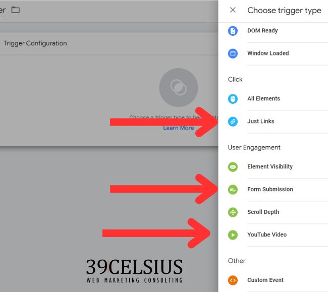 Google Tag Manager Set Up - Trigger Types Examples