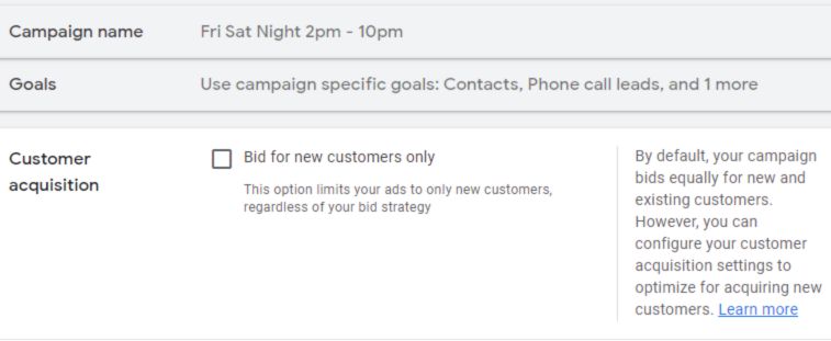 Customer Acquisition - Bidding for New and Existing Customers or Only New Customers Customer Acquisition - Bidding for New and Existing Customers or Only New Customers