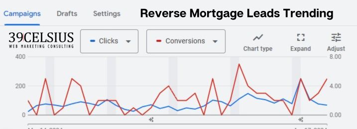 Google Ads - Reverse Mortgage Leads Trending