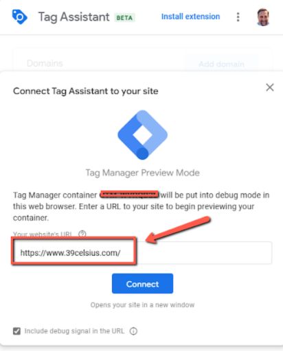 Connect Tag Assistant to Website