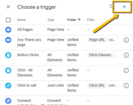Google Tag Manager - Choose Trigger